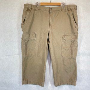 Duluth Trading Fire Hose Relaxed Fit Cargo Pants Khaki